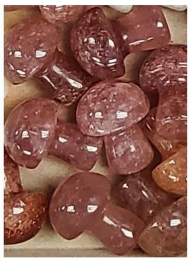 Strawberry Quartz Crystal Mushroom